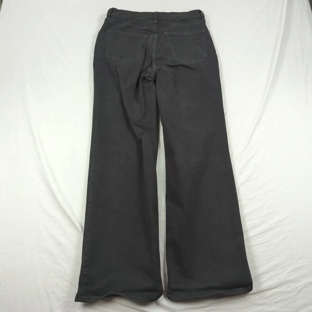 J Crew Jeans Womens‎ 27 Black Full Length Wide Leg Stretch Baggy Boho